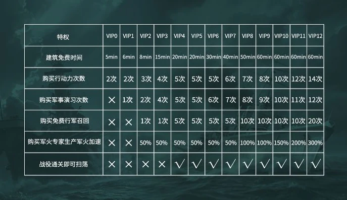 战舰帝国vip等级价格表_战舰帝国VIP价格表全解析，各等级权益与性价比深度探究