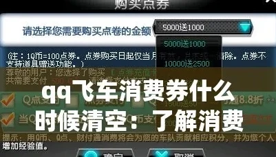 qq飞车电脑版点券什么时候清零_QQ飞车PC版点券使用全攻略，避免清零的智慧消费