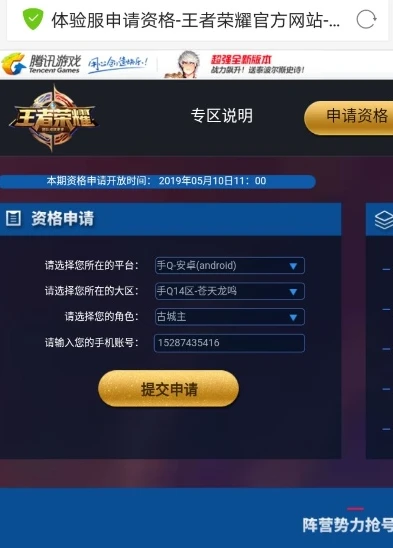 王者体验服官网申请资格专区_王者体验服申请全攻略，探索官方入口的奥秘