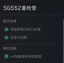 《三角洲行动》SG552配件推荐攻略